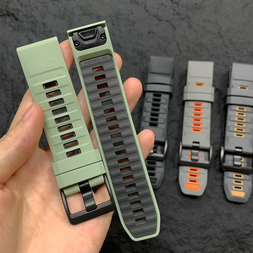 Bracelet en silicone QuickFit 22mm 26mm pour Garmin Fenix 8Pro 7 7X 6X Pro 5X Plus Epix Gen2 Enduro 3 2, bracelet de montre souple à libération rapide