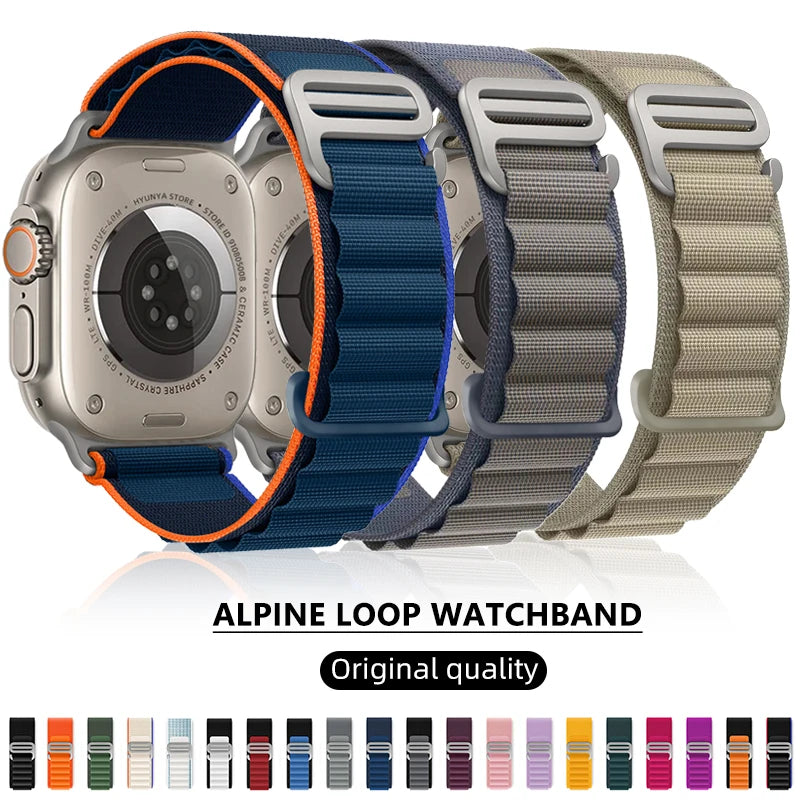 Cinturino per Apple Watch, bracciale alpino per cinturino Apple Watch Ultra 2 3, cinturino 45mm 49mm 42mm 46mm 44mm 41mm 40mm, cinturino Iwatch serie 11 9 8 7 SE 10