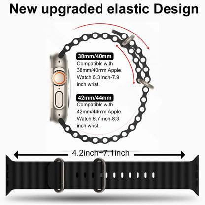 Bracelet Ocean pour Apple Watch Ultra 3 2, 49mm 46mm 44mm 40mm 45mm 41mm 42mm, Correa Bracelet iWatch Series 11 10 9 SE 8 7 6 5 4