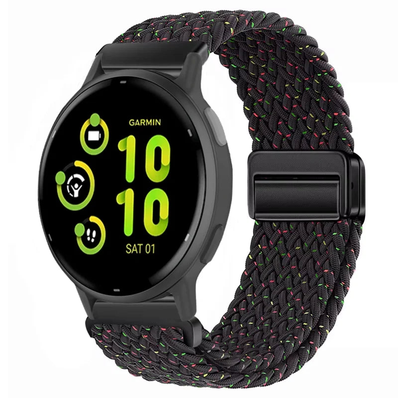 Bracelet magnétique en Nylon, 20mm 22mm, pour Garmin Forerunner 970 570 165 55 965 265/Venu 3, Bracelet de sport Garmin Active 6 5 Correa