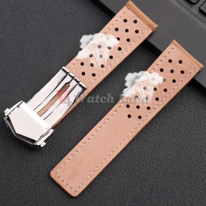 Nouveau Bracelet de montre pour TAG HEUER CARRERA Monaco série 20 22 24mm Bracelet en cuir de vache mat Bracelet de montre Bracelet Vintage marron