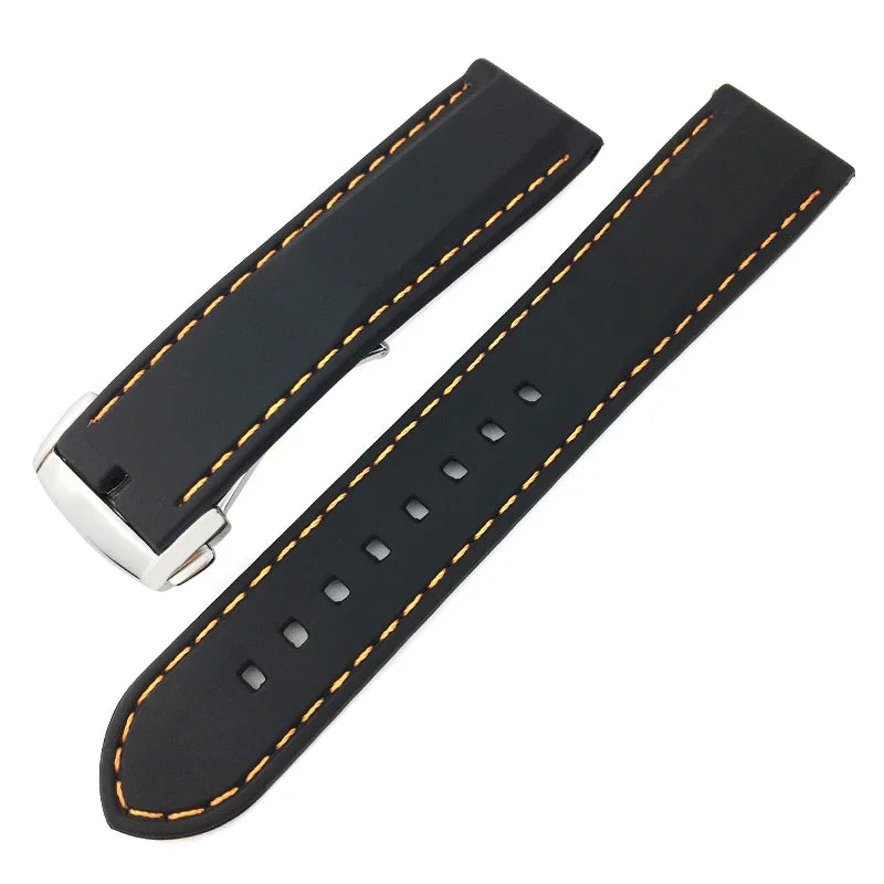 Soft Natural Rubber Watch Strap, 18mm 20mm 22mm, Suitable for HUAWEI GT SEIKO SKX IWC Tudor 19mm 21mm, Silicone for Tissot Diving Bracelet