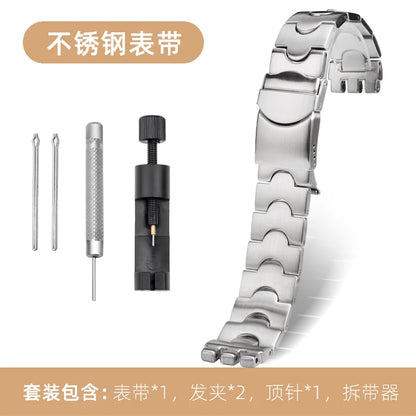 17mm 19mm Black Metal and Steel Bracelet for Men and Women, Ceramic Watch Strap for Swatch YGS749G YCS