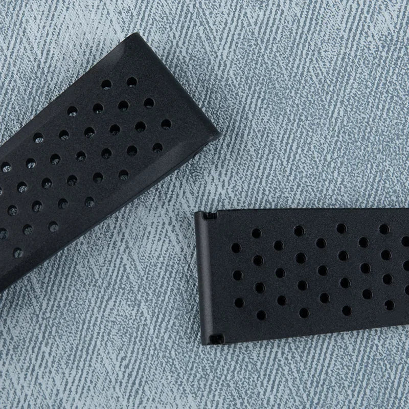 Quality 22mm watch strap for TAG, for HEUER CARERA AQUARACER, soft black rubber watch bands, universal parts for wrist straps