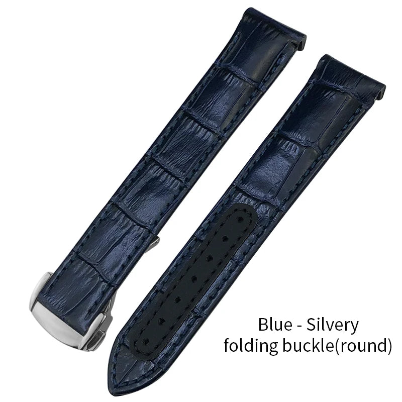 Genuine Cowhide Leather Watch Strap, 19mm 20mm 21mm, for Omega Seamaster 300 DE VILLE AT150 Moonswatch, Calfskin Watch Band