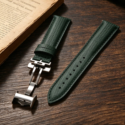 Cinturino per orologio in gomma FKM 18 19 20 22 mm, cinturino pieghevole in tela, a sgancio rapido, cinturino a farfalla in pelle per uomo Omega Moonswatch IWC