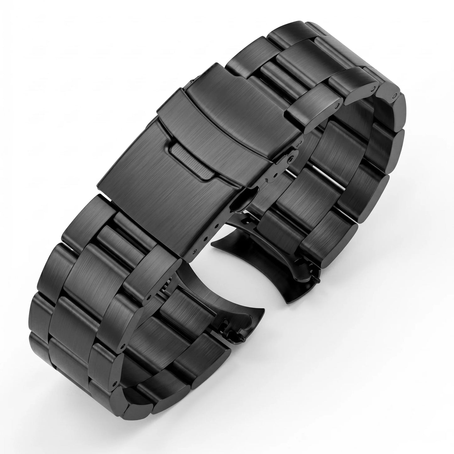 Bracelet de montre à extrémités courbes brossées, compatible avec SKX007 SKX009, 20 mm, 22 mm, en acier inoxydable argenté et noir