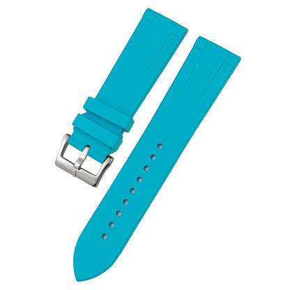 Cinturino per orologio in gomma fluorurata FKM, morbido e impermeabile, 21 mm 22 mm, cinturino di ricambio per orologio subacqueo Blancpain Fifty Fathoms, colori disponibili