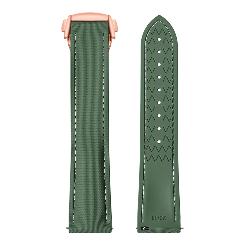 Ремешок для часов 20 мм из каучука FKM с быстросъемным механизмом для Omega Swatch, универсальный 20, 21, 22 мм, гибкий, дышащий, износостойкий, сменный ремешок