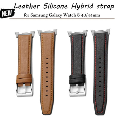 Leather Strap for Samsung Galaxy Watch 8 40 44mm /8 Classic 46mm, Sports Strap for Galaxy Ultra 2026 9 47mm, Professional Style