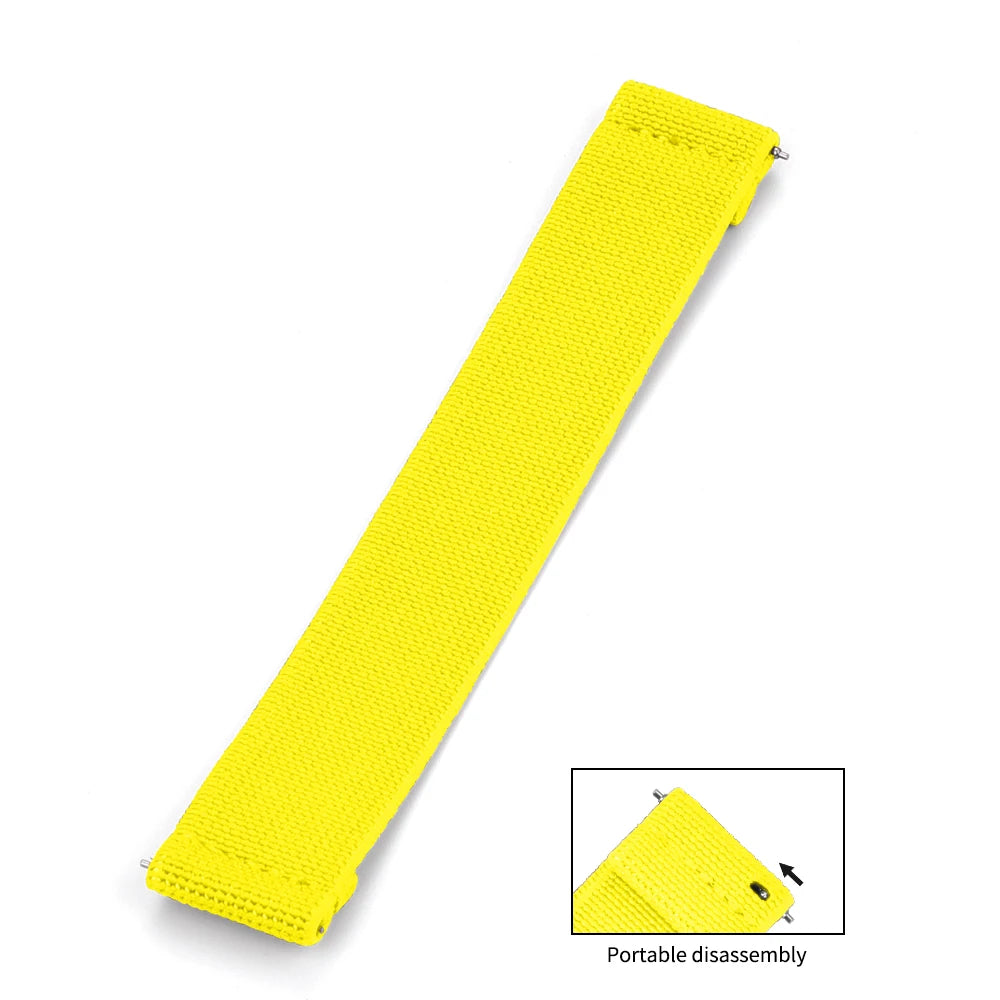 High Quality Parachute Elastic Nylon Watch Straps Quick Release 18/19/20/21/22mm Watch Bands Smartwatch Fabric Unisex Straps