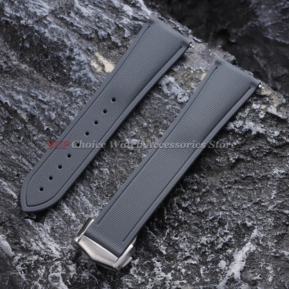 Bracelet universel à dégagement rapide 20mm 21mm 22mm, bracelet de montre étanche en caoutchouc FKM pour Omega, Rolex, Seiko