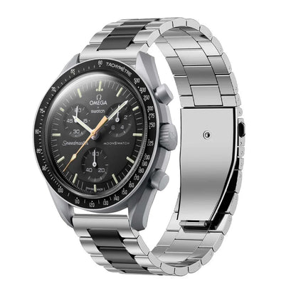 Cinturino in acciaio inox da 20 mm per Omega X Swatch Joint MoonSwatch, fibbia pieghevole in metallo, accessorio per MoonSwatch
