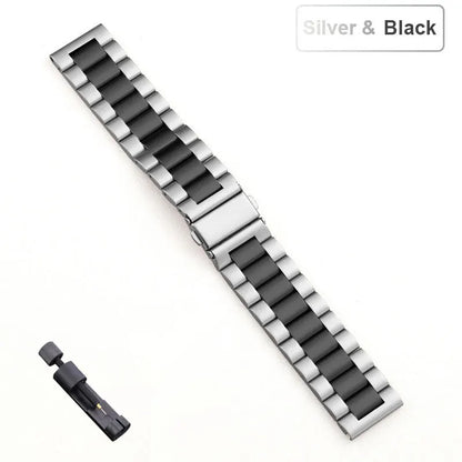 Bracelet en acier inoxydable, 18mm 20mm 22mm, pour Garmin Vivoactive 3 4 4s 5 6, montre Venu 2 2S 3S SQ Forerunner 245, Bracelet en métal