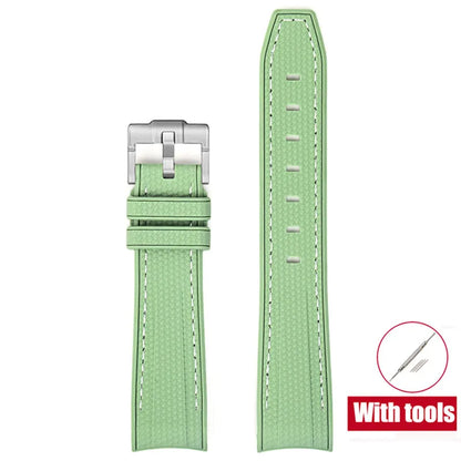 Diving Strap for Omega X Swatch, 20mm, MoonSwatch Joint, for Men and Women, Peripheral, Curved End, TPU Rubber Strap for Rolex, Watch Strap Tools