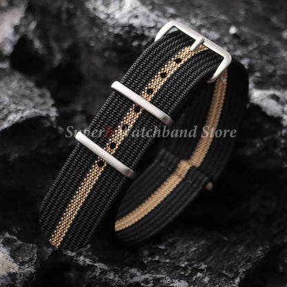 18mm 19mm 20mm 22mm New Ribbed Nylon Watch Strap Green Black Military Watchband for Seiko Army Sport Replacement Belt Strap