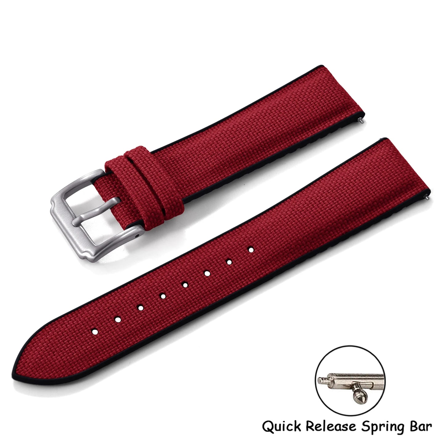 Cinturino per orologio a sgancio rapido in tela, 18 mm, 19 mm, 20 mm, 21 mm, 22 mm, in gomma siliconica, per uomo, Omega Seiko IWC