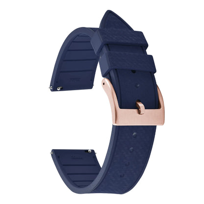 20MM 22MM supprime des bracelets de montre en caoutchouc fluoroélastomère/FKM mosaïque pour hommes femmes-bracelet de Sport étanche de remplacement à dégagement rapide