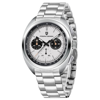 Montre Homme 39mm Chronographe à Quartz - PAGANI DS Panda Dial VK63 Saphir Sport