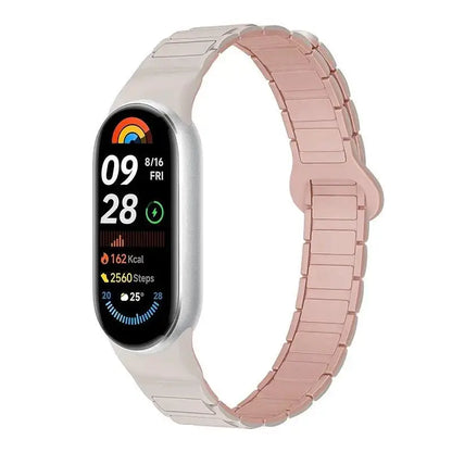 Magnetic Silicone Strap for Xiaomi Mi Band 10 9 8, Replacement Smart Bracelet, Silicone Sports Strap