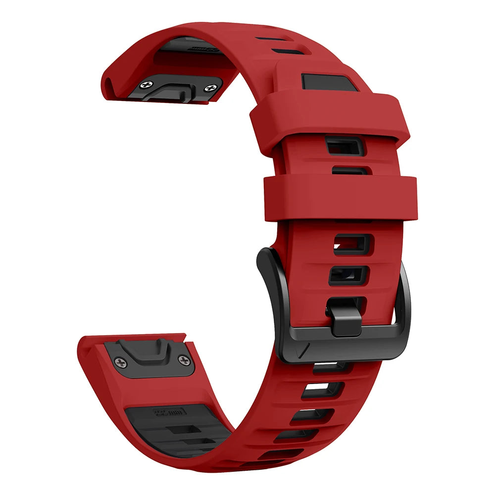 Bracelet de montre en silicone 22 mm 26 mm pour Garmin Fenix 8Pro 7 7X 6X Pro 5X Plus Epix Gen2 Enduro 3 2, bracelet souple à libération rapide QuickFit