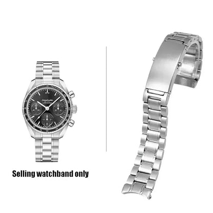 Bracelet de rechange en acier inoxydable pour Omega Seamaster/Speedmaster/Planet Ocean |   Bracelet de montre argenté 18 mm/20 mm/22 mm