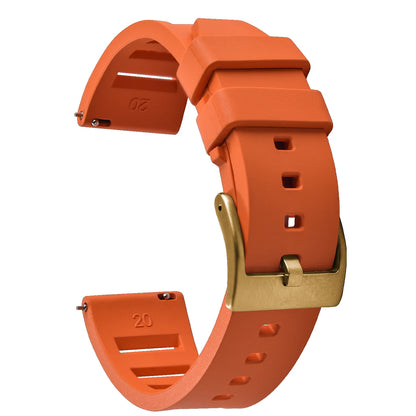 Bracelet de montre en caoutchouc fluoré FKM de qualité supérieure, à dégagement rapide, 20 mm 22 mm, bracelet de plongée souple et étanche, bracelet de remplacement pour montre