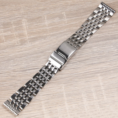 Bracelet de montre en acier inoxydable massif, argent poli, pour Breitling, nouveau bracelet à extrémités droites, 22 24mm, Navitimer Avenger