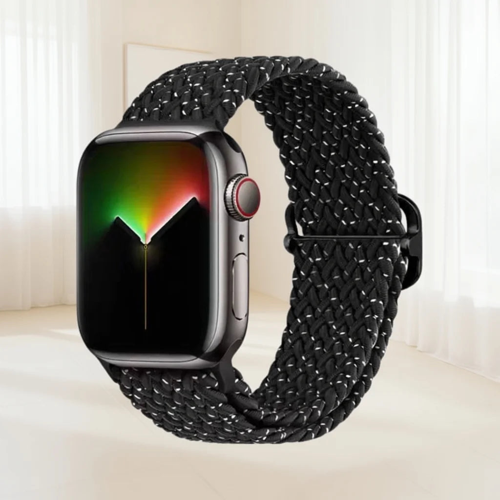 Cinturino in nylon intrecciato traspirante e morbido per Apple IWatch Series 11 10 9 8 7 6 5 4 SE 40/41/42/44/45/46mm