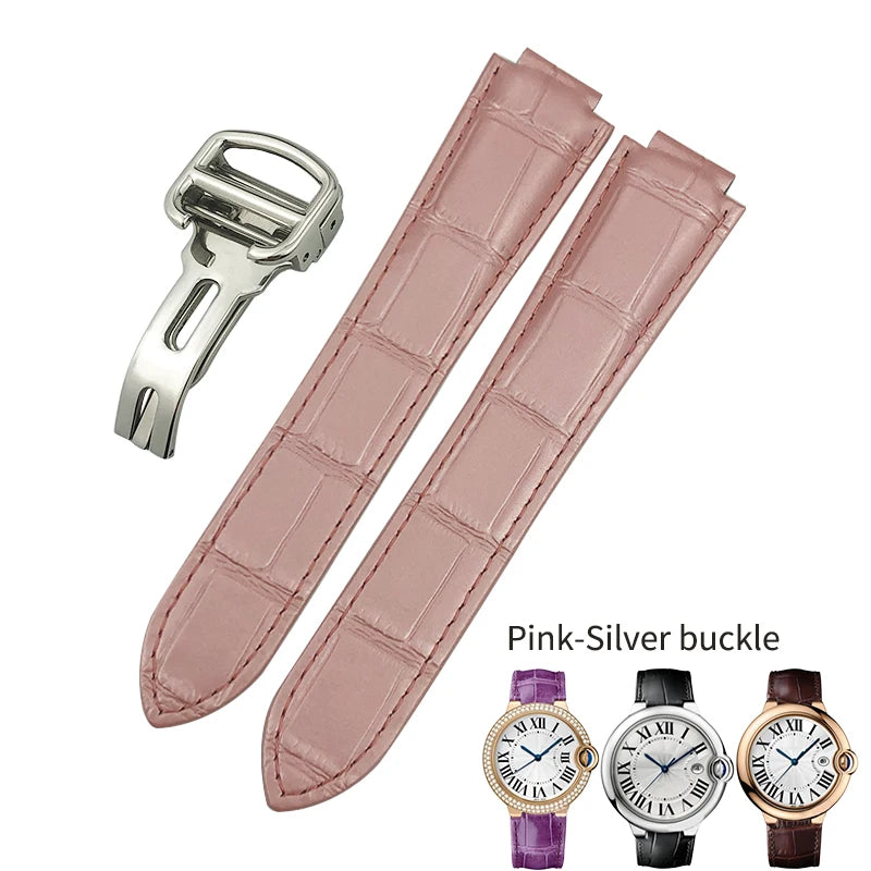 14mm 16mm 18mm 20mm 22mm bracelet de montre en cuir de vachette véritable adapté pour Cartier noir bleu rose bracelet de montre Bracelets outils gratuits
