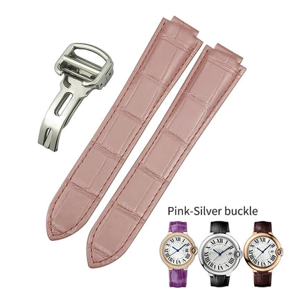 14mm 16mm 18mm 20mm 22mm bracelet de montre en cuir de vachette véritable adapté pour Cartier noir bleu rose bracelet de montre Bracelets outils gratuits