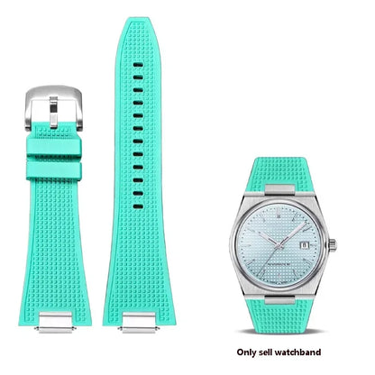 Bracelet de montre en Silicone à dégagement rapide 27mm pour Tissot PRX T137.407 T137.410, Bracelet de montre en caoutchouc fluoré de haute qualité pour hommes