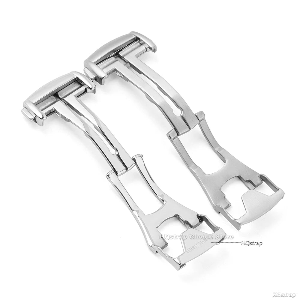 Folding watch buckle for Omega 16mm 18mm 20mm stainless steel deployment clasps for Seamaster matte polished watch strap button