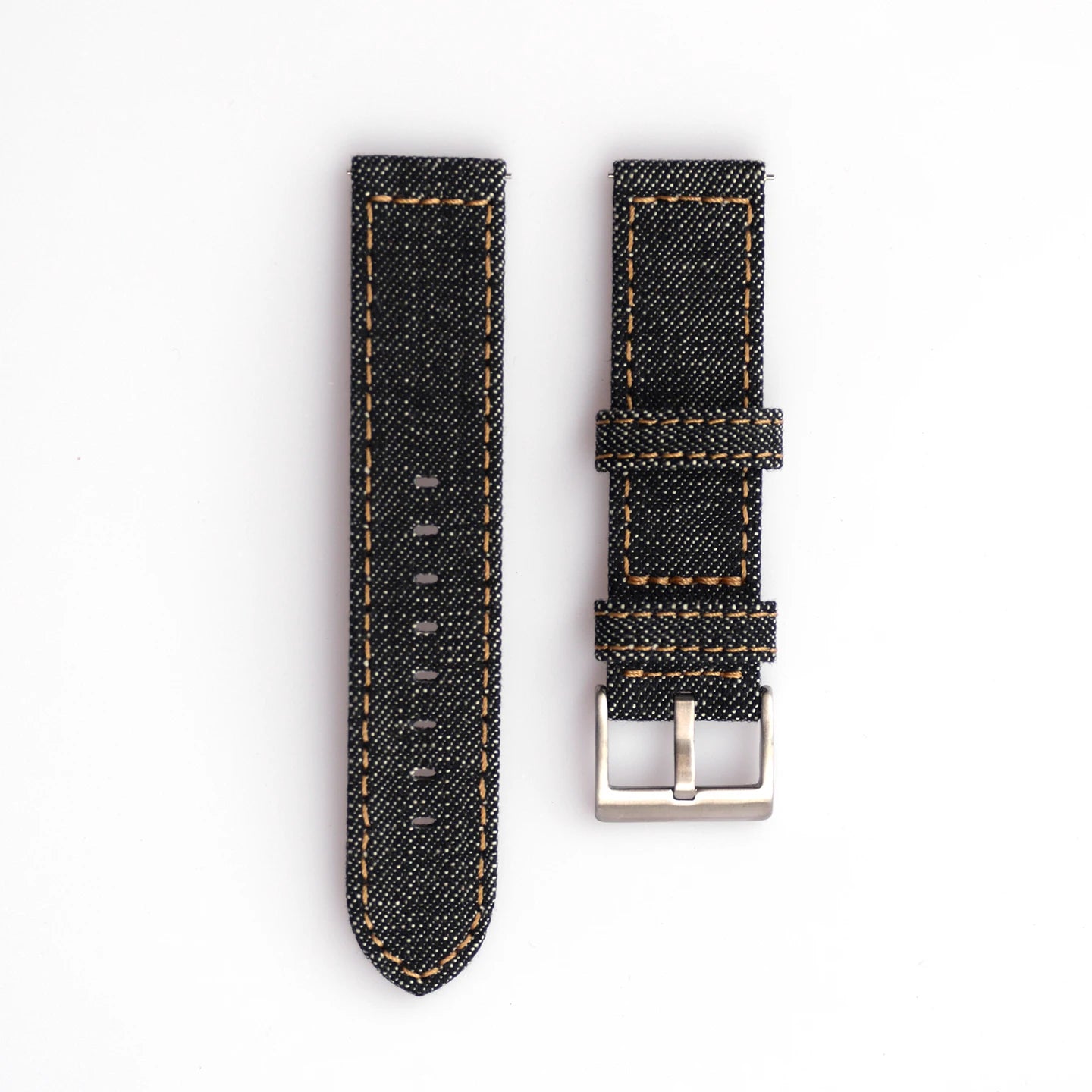 22mm Denim hommes bracelet de montre à dégagement rapide bleu vintage toile coton Jeans Denim bracelets de montre
