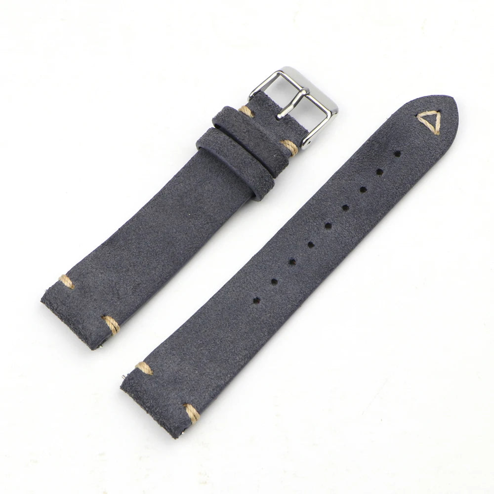 Cinturino per orologio in pelle scamosciata morbida, giallo e marrone, con barra a molla a sgancio rapido, accessori per cinturino, 18 mm, 19 mm, 20 mm, 22 mm