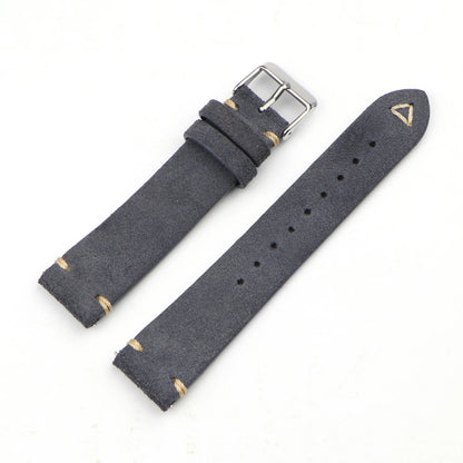 Cinturino per orologio in pelle scamosciata morbida, giallo e marrone, con barra a molla a sgancio rapido, accessori per cinturino, 18 mm, 19 mm, 20 mm, 22 mm