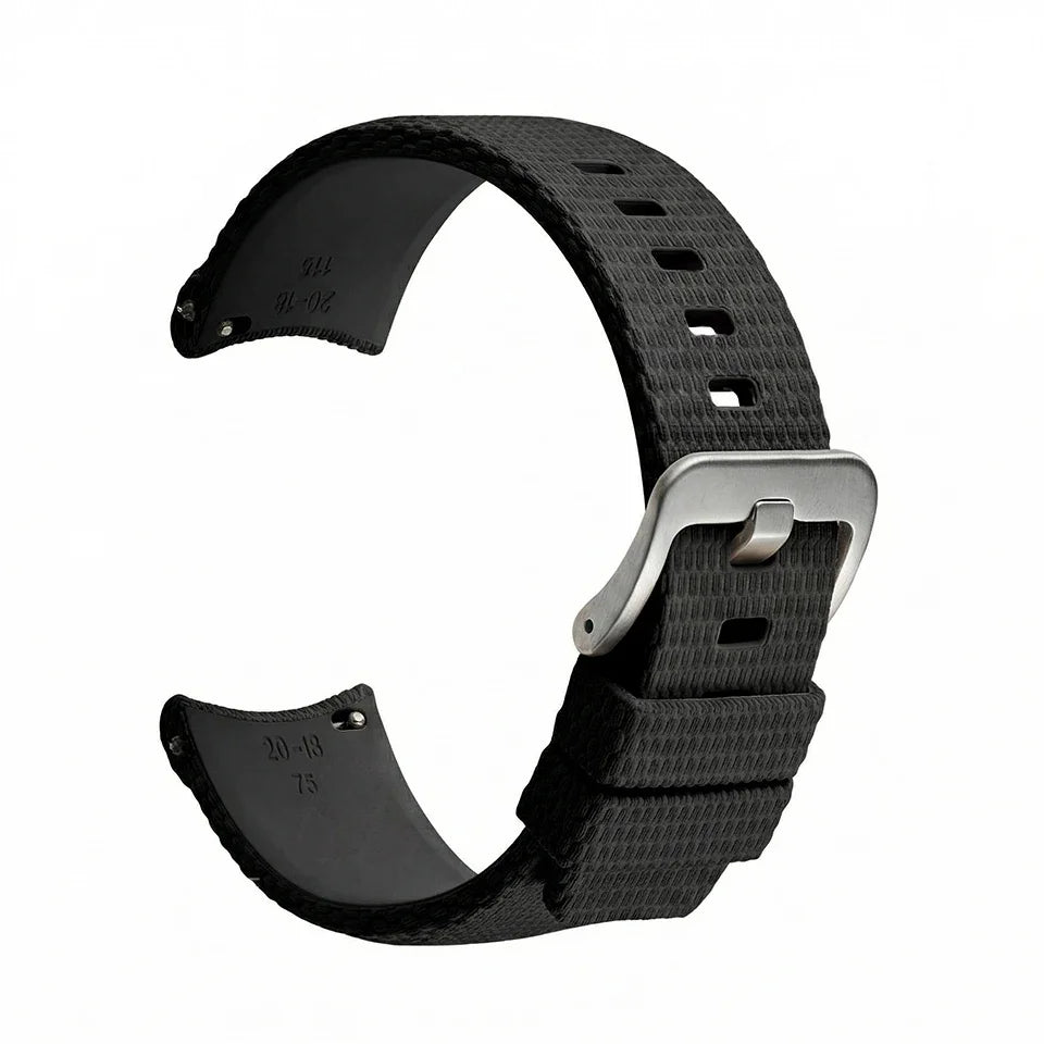 New Curved End Rubber Watch Bands 20mm, Military Watch Strap 21mm 22mm, FKM Watch Straps for Omega Swatch Men