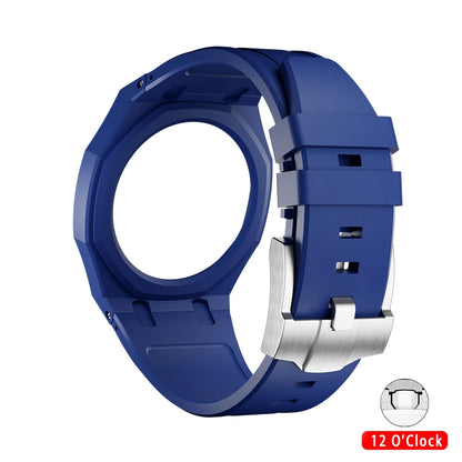 Kit de modification intégré pour Swatch x AP Royal Oak : Boîtier en céramique Pop + Bracelet en silicone pour convertir une montre de poche en bracelet de remplacement