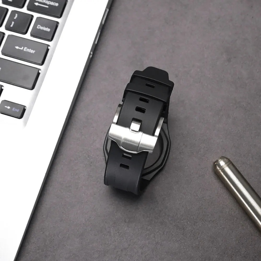 Kit de modification intégré pour Swatch x AP Royal Oak : Boîtier en céramique Pop + Bracelet en silicone pour convertir une montre de poche en bracelet de remplacement