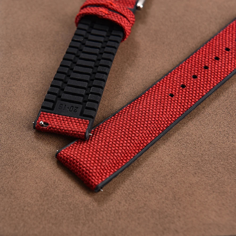 Bracelet de montre à dégagement rapide en Nylon/Silicone, 18mm 19mm 20mm 21mm 22mm, pour montre Samsung Galaxy Huawe
