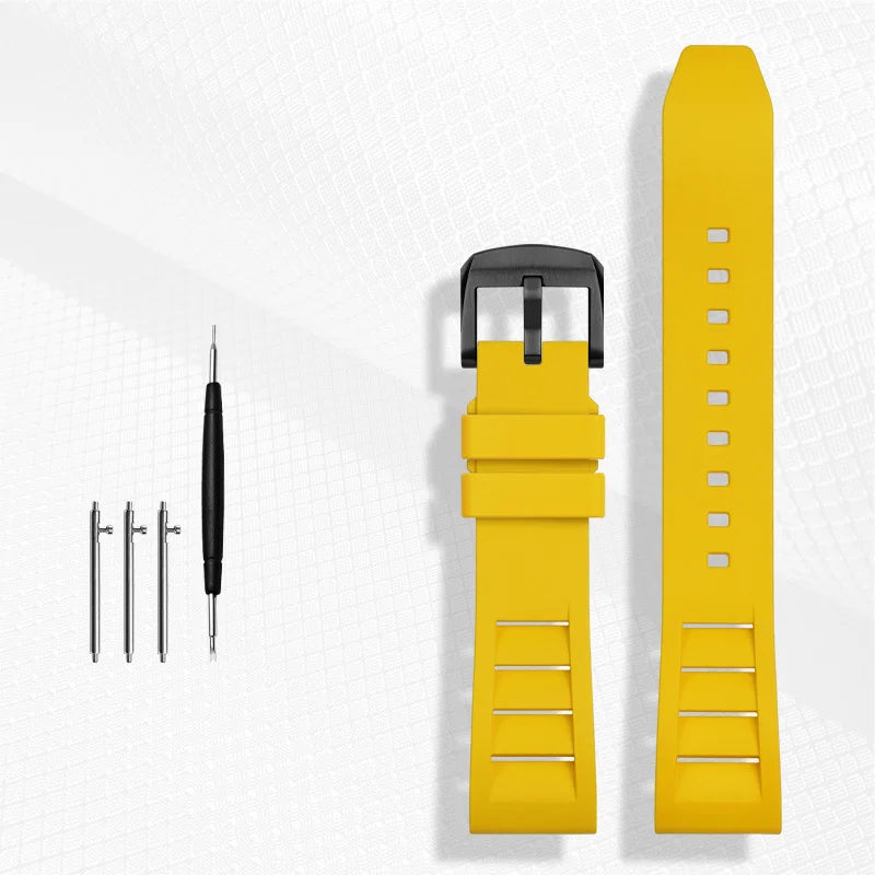 FKM bracelet de montre en caoutchouc fluoré 20mm 21mm 22mm 24mm pour breitling omega seiko casio mido bracelet de montre bracelet de montre de sport anti-poussière