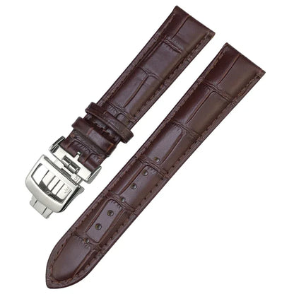 Bracelet de montre en cuir véritable, 19mm, 20mm, 21mm, 22mm, pour Jaeger LeCoultre Master Moonphase, noir, bleu, marron, vert, bracelet de montre en cuir de vache