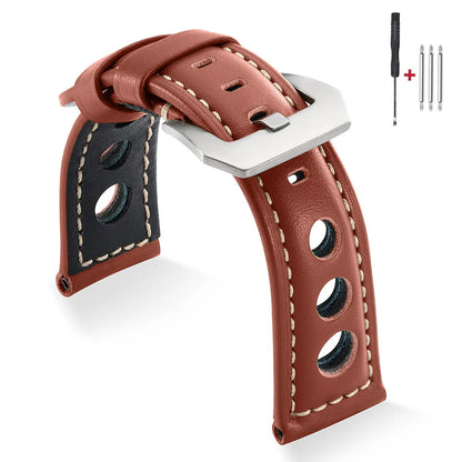 Bracelet de montre Vintage en cuir de vache, 20mm 22mm 24mm 26mm, bracelet de montre en cuir véritable pour femmes et hommes, ceinture avec boucle ardillon