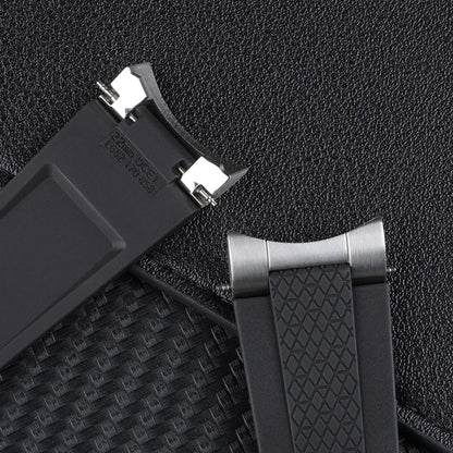 Soft Convex FKM Fluoro Rubber Watch Strap for Longines HydroConquest GMT V.H.P. 21mm 22mm Strap for 41/42mm Dial