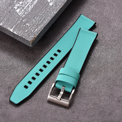 Cinturino in gomma FKM in tela per vela 18mm 19mm 20mm 21mm 22mm 24mm, top FKM a sgancio rapido + base FKM, vestibilità perfetta, cinturino universale piatto per orologio