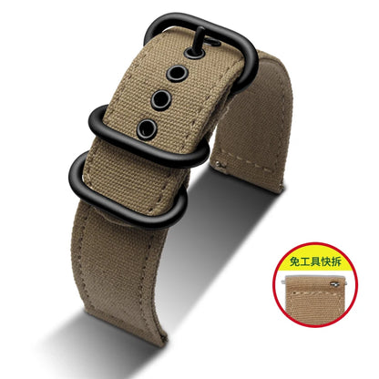Waterproof Nylon Canvas Watch Strap for Men's Watch Band for Timex Tissot Speed Hamilton Watchband 18mm 20mm 22mm 24mm