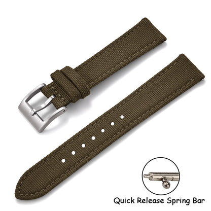 Per Cordura vela cinturino in pelle 18/20/22mm vela cinturini in nylon a sgancio rapido cintura in pelle per Omega Seiko