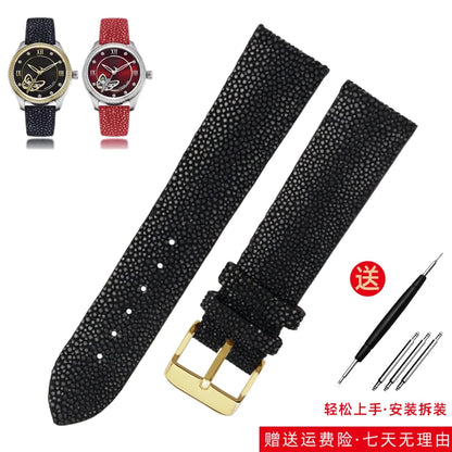 Bracelet de montre en peau de poisson perle pour Huawei TISSOT Omega Mido Tudor bracelet de montre en cuir Manta Ray pour hommes et femmes 20mm 22mm