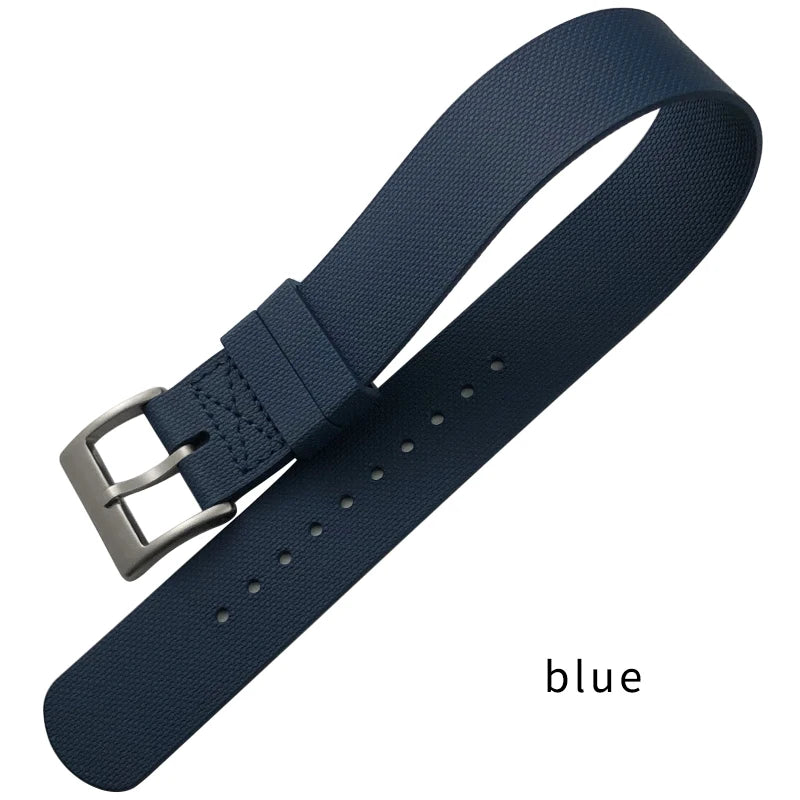 Bracelet de montre en caoutchouc fluoré souple FKM, 19mm 20mm, pour Omega Seamaster IWC Pilot Tudor Black Bay marron vert bleu gris