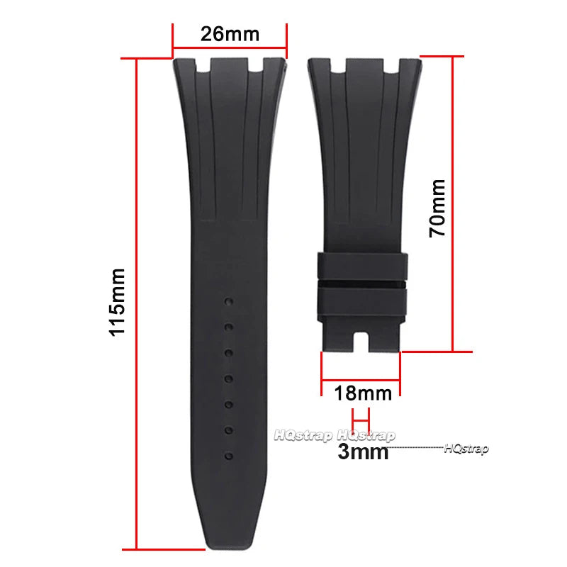 Bracelet en caoutchouc 26mm 27mm pour Bracelet de remplacement étanche AP Royal Oak pour Bracelet de montre en Silicone souple GA2100 GA-2110 avec goupille de liaison